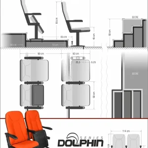 Si Mignon Dolphin Series D-01 Auditorium & Conference Chair