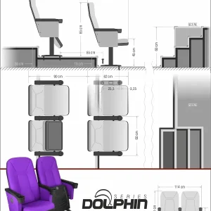 Si Mignon Dolphin Series D-05 Auditorium & Conference Chair