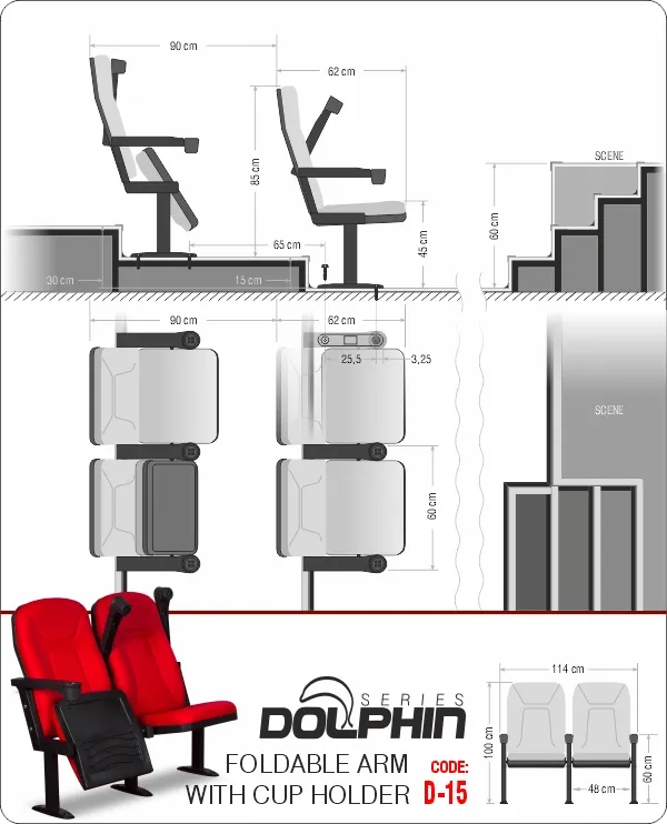 Si Mignon Dolphin Series D-15 Auditorium & Conference Chair Si Mignon Dolphin Series D-15 Auditorium & Conference Chair
