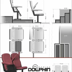 Si Mignon Dolphin Series D-12 Auditorium & Conference Chair