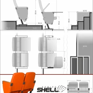 Si Mignon SHELL Series L-04 Auditorium & Theater Seating