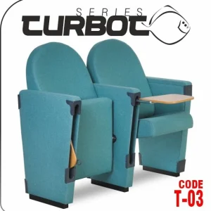Si Mignon TURBOT Series T-03 fixed theater & folding auditorium seats with desk