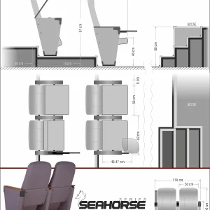 Si Mignon SEAHORSE Series H-04 Auditorium & Theater Seating