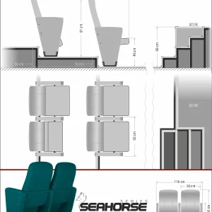 Si Mignon SEAHORSE Series H-08 Auditorium & Theater Seating
