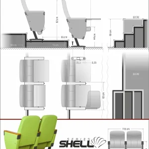 Si Mignon SHELL Series L-07 Auditorium & Theater Seating