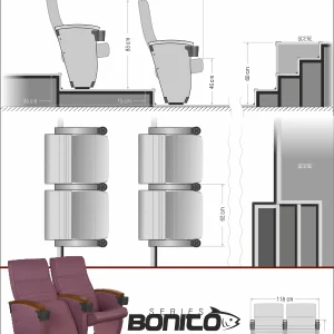 Si Mignon BONITO Series B-05 Auditorium & Theater Seating