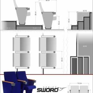 Si Mignon SWORD Series K-05 Auditorium & Conference Chair