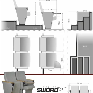 Si Mignon SWORD Series K-07 Auditorium & Conference Chair