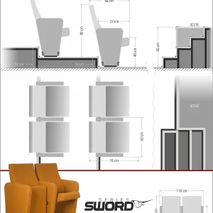 Si Mignon SWORD Series K-08 Auditorium & Conference Chair
