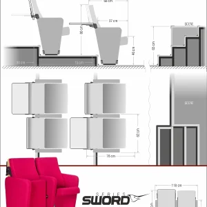 Si Mignon SWORD Series K-11 Auditorium & Conference Chair