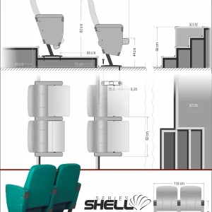 Si Mignon SHELL Series L-08 Auditorium & Theater Seating