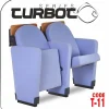 Si Mignon TURBOT Series T-11 Lecture hall chairs with writing pad - Fixed lecture hall chairs with desk and anti-panic writing tablets for modern university auditoriums.
